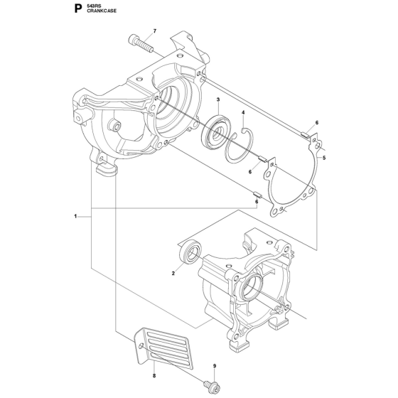 Crankcase Assembly For Husqvarna 543RS Brushcutters