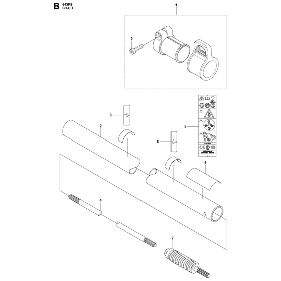 Shaft Assembly For Husqvarna 543RS Brushcutters