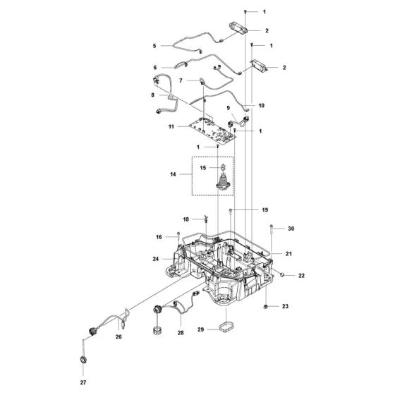 Chassis Lower for Husqvarna 544-EPOS Robotic Mower