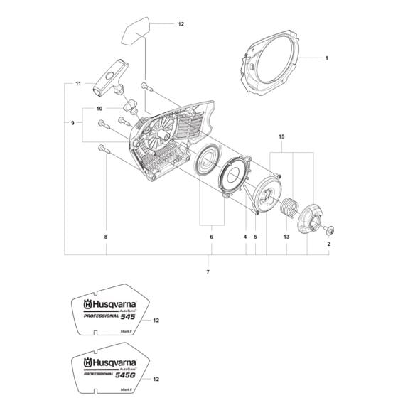 Starter Assembly for Husqvarna 545 Mark II Chainsaw