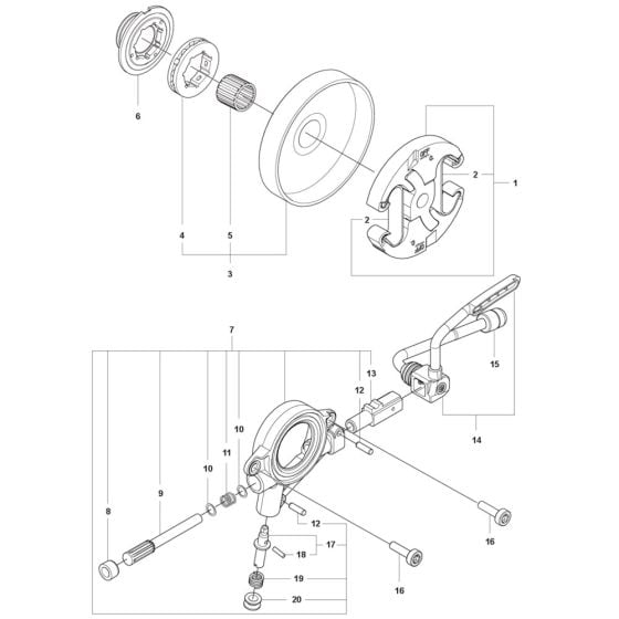 Clutch, Oil Pump Assembly for Husqvarna 545 Mark II Chainsaw