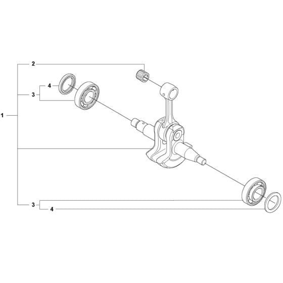 Crankshaft Assembly for Husqvarna 545 Mark II Chainsaw