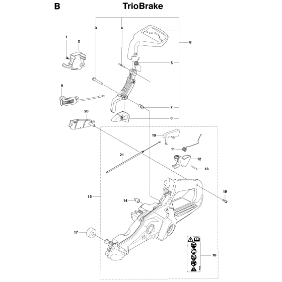 Product Complete-1 Assembly For Husqvarna 545 Triobrake Chainsaw 