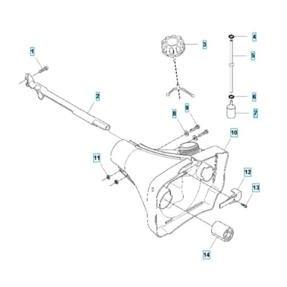 Fuel Tank Assembly for Husqvarna 545F Brushcutter