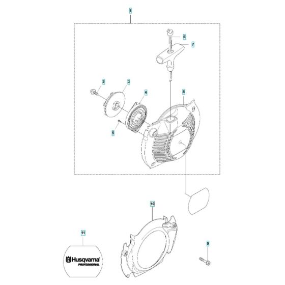 Starter Assembly for Husqvarna 545F Brushcutter