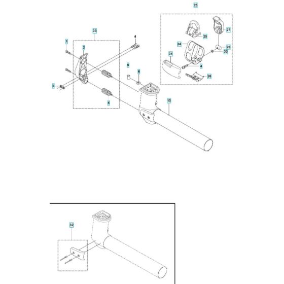 Suspension Assembly for Husqvarna 545F Brushcutter