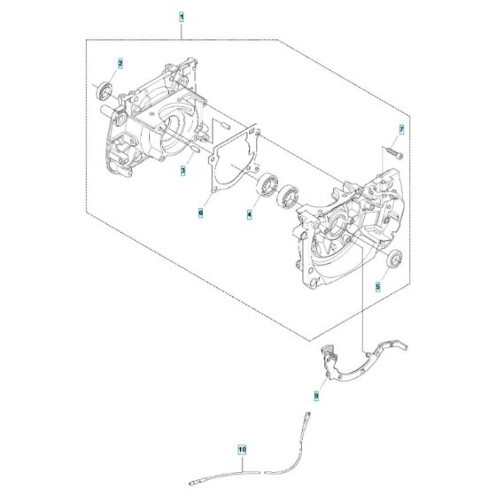 Crankcase Assembly for Husqvarna 545F Brushcutter