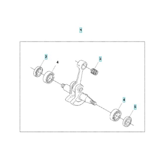 Crankshaft Assembly for Husqvarna 545F Brushcutter