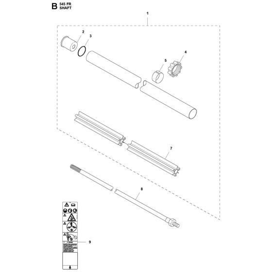 Shaft Assembly For Husqvarna 545FR Brushcutters