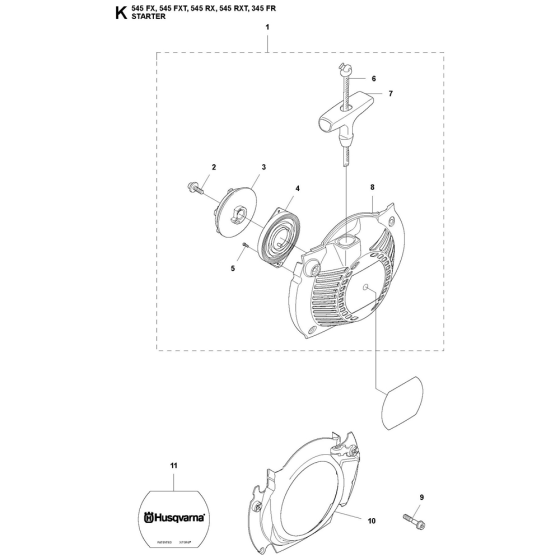 Starter Assembly For Husqvarna 545FX Brushcutters