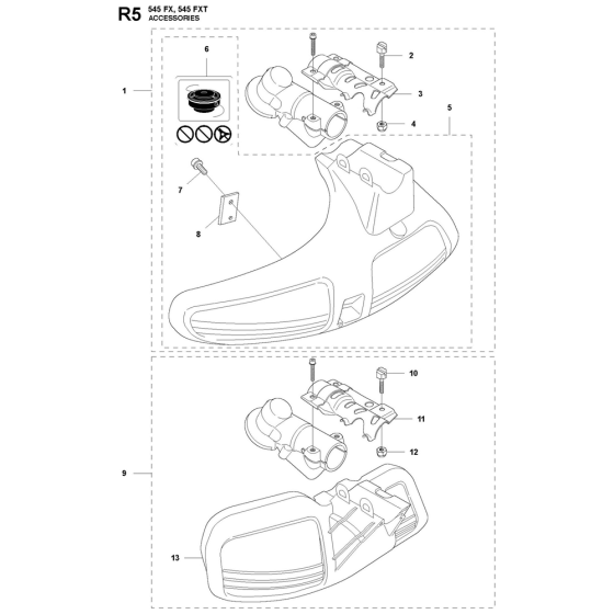 Accessories-3 Assembly For Husqvarna 545FX Brushcutters