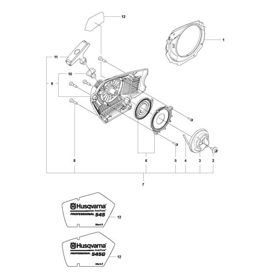 Starter Assembly for Husqvarna 545G Mark II Chainsaw