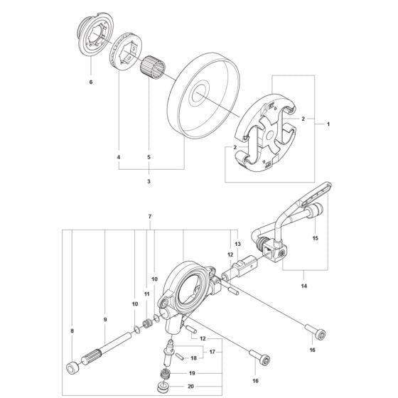 Clutch, Oil Pump Assembly for Husqvarna 545G Mark II Chainsaw