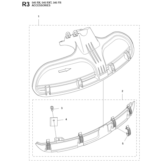 Accessories-3 Assembly For Husqvarna 545RXT Brushcutters