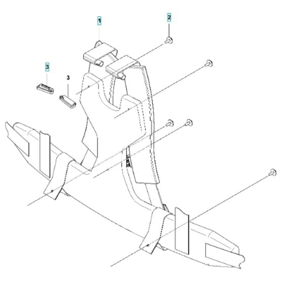 Harness Assembly for Husqvarna 550iBTX BT Battery Blower