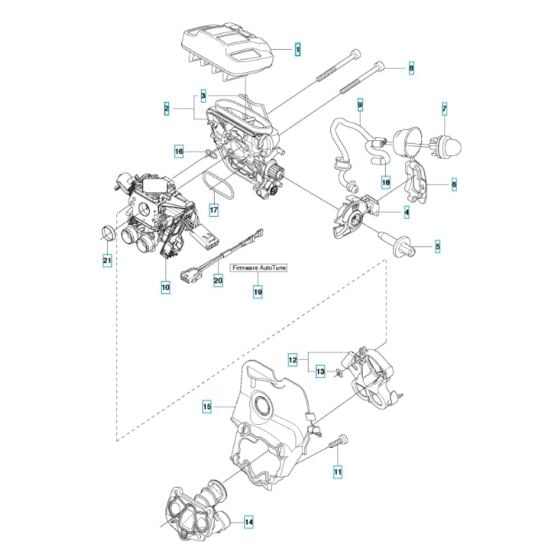 Carburettor, Air Filter Assembly for Husqvarna 550XPG Mark II Chainsaw