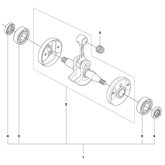 Crankshaft Assembly For Husqvarna 555rxt Brushcutters