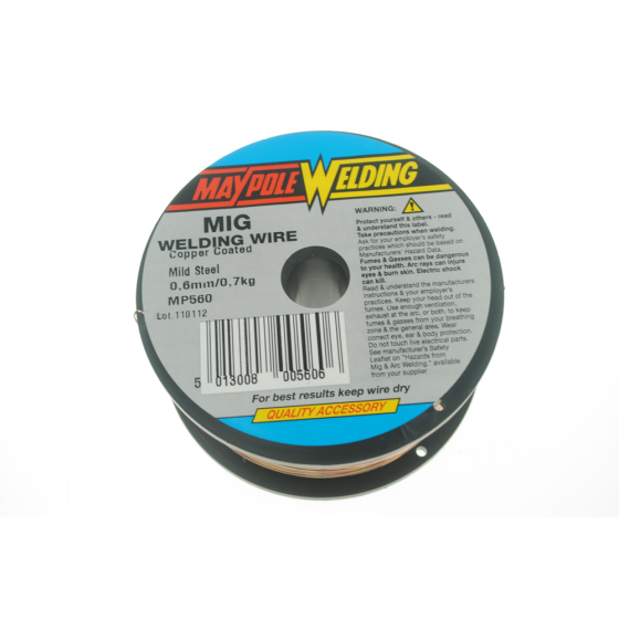 0.6mm Quality Mild Steel Wire for use in MIG Welding - Spool Weight 0.7KG