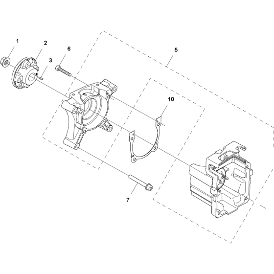 Crankcase Assembly for Husqvarna 560BTS Leaf Blower