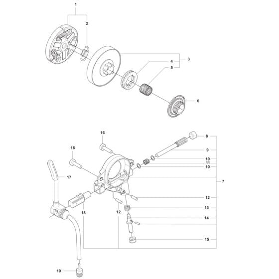 Clutch, Oil Pump Assembly for Husqvarna 560XP Mark II Chainsaw