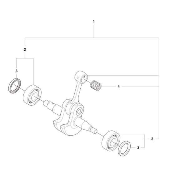 Crankshaft Assembly for Husqvarna 560XP Mark II Chainsaw