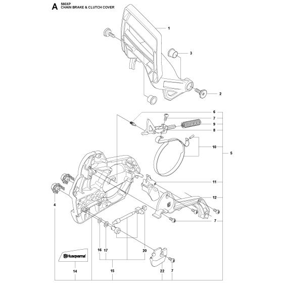 Chain Brake & Clutch Cover Assembly For Husqvarna 560XP-XPG  Chainsaw 