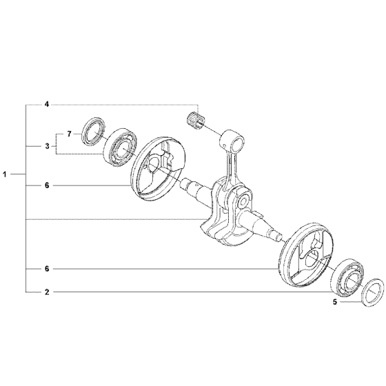 Crankshaft Assembly For Husqvarna 560XP-XPG  Chainsaw 