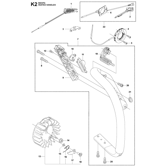 Handle Heated Assembly For Husqvarna 560XP-XPG  Chainsaw 