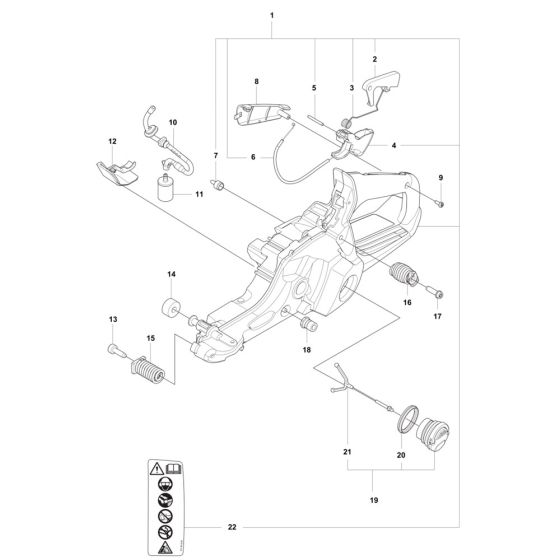 Fuel Tank Assembly for Husqvarna 560XPG Mark II Chainsaw