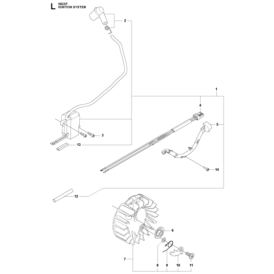 Ignition System Assembly For Husqvarna 562XP-XPG Chainsaw 