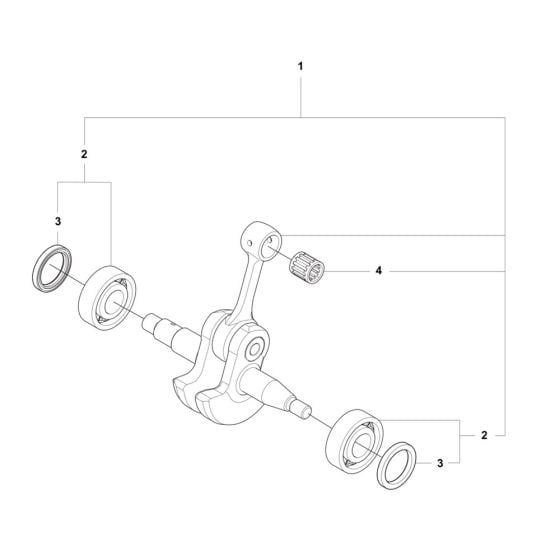 Crankshaft Assembly for Husqvarna 562XPG Mark II Chainsaw