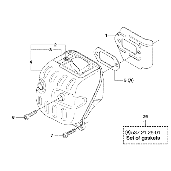 Muffler Assembly For Husqvarna 570 Chainsaw 