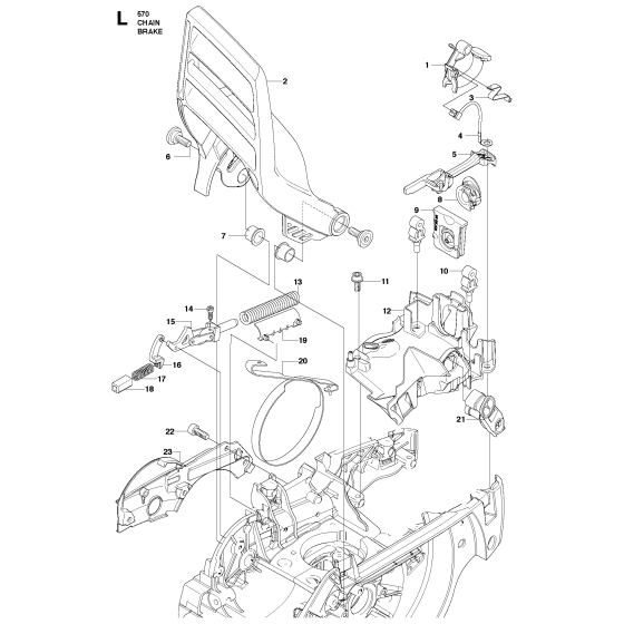 Chain Brake Assembly For Husqvarna 570 Chainsaw 