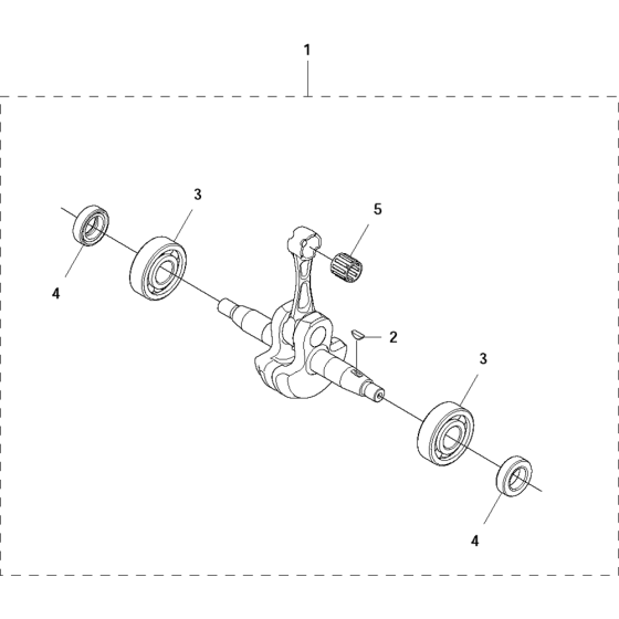 Crankshaft Assembly for Husqvarna 570BTS Leaf Blower