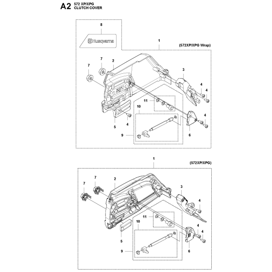 Clutch Cover Assembly For Husqvarna 572XP-XPG Chainsaw 