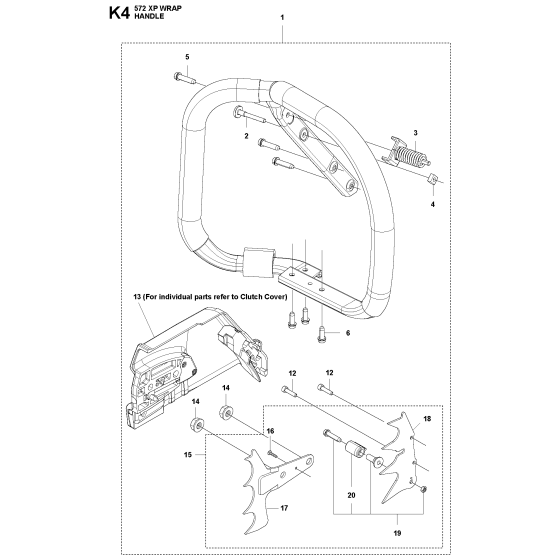 Handle Assembly For Husqvarna 572XP-XPG Chainsaw 