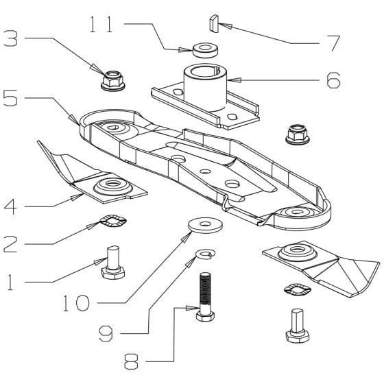 460mm Quick Cut Blade Assembly for Masport 575AL SP 2015 Sep Mower