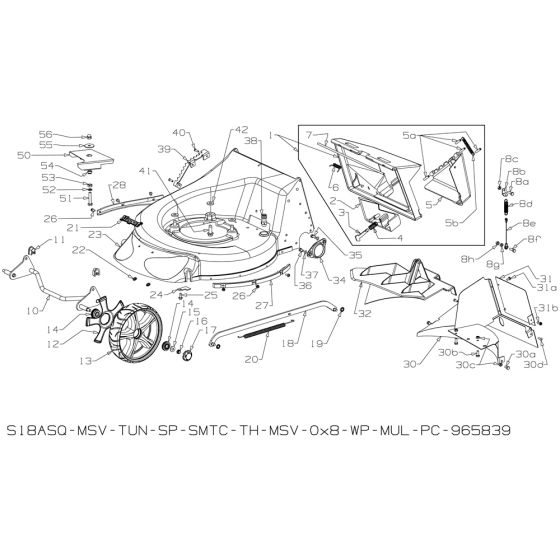 Deck Assembly for Masport 575AL SP 2020 Aug Mower