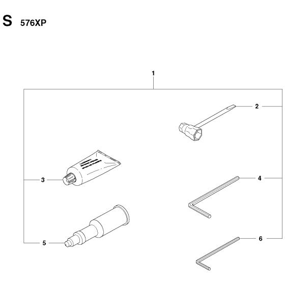 Accessories Assembly For Husqvarna 576XP Chainsaw 