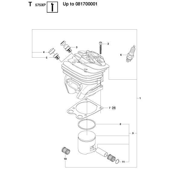 Service Updates Assembly For Husqvarna 576XP Chainsaw 