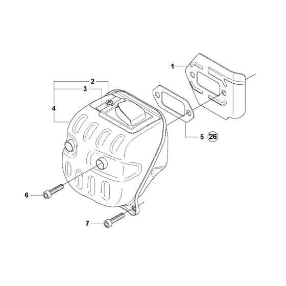 Muffler Assembly for Husqvarna 576XP AutoTune Chainsaw