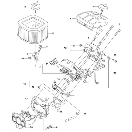 Carburettor, Air Filter Assembly for Husqvarna 576XP AutoTune Chainsaw