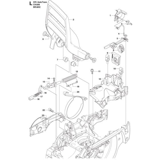 Chain Brake Assembly for Husqvarna 576XP AutoTune Chainsaw