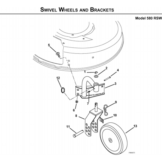 Wheels and Tires Assembly-1 for Husqvarna 580 BBC Series 5 Consumer Lawn Mowers