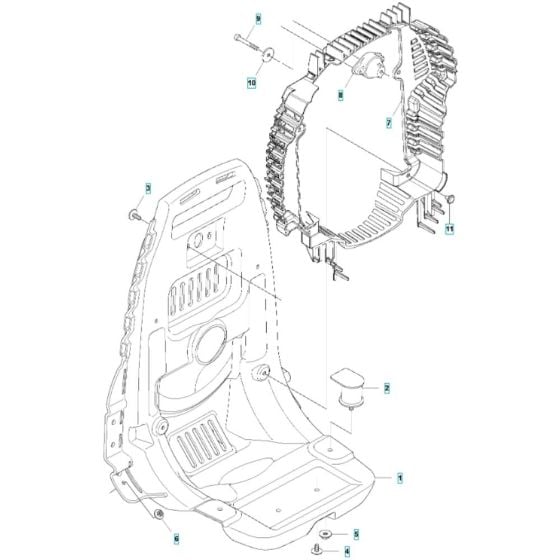 Frame Assembly for Husqvarna 580BFS Mark II Blower