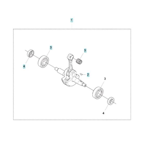 Crankshaft Assembly for Husqvarna 580BFS Mark III Blower