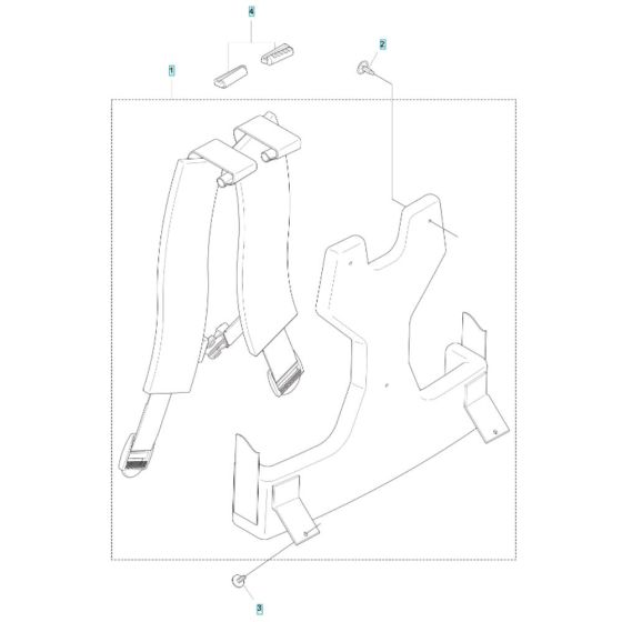 Harness Assembly for Husqvarna 580BFS Mark III Blower