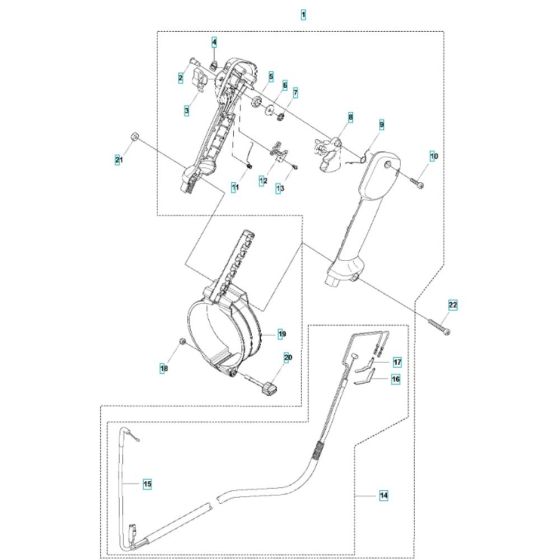 Throttle Control Assembly for Husqvarna 580BTS Mark II Blower