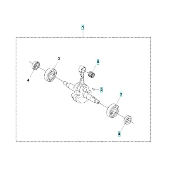 Crankshaft Assembly for Husqvarna 580BTS Mark II Blower