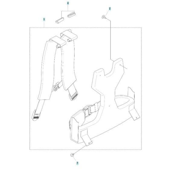 Harness Assembly for Husqvarna 580BTS Mark II Blower